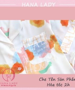 Đồ ngủ pijama lụa hoa ombre cao cấp PJ543 17