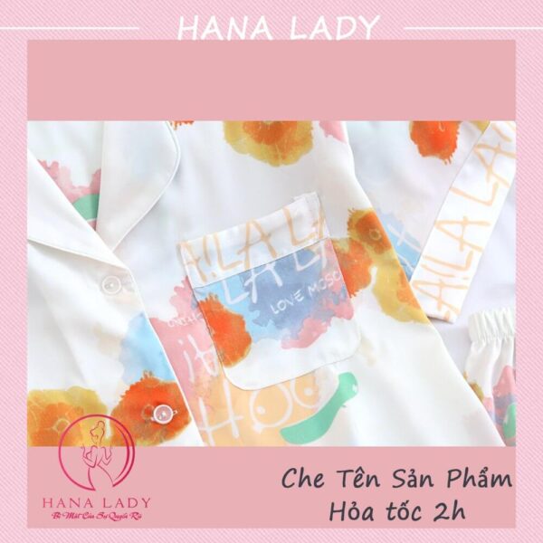 Đồ ngủ pijama lụa hoa ombre cao cấp PJ543 26