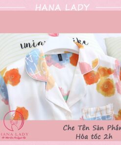 Đồ ngủ pijama lụa hoa ombre cao cấp PJ543 16