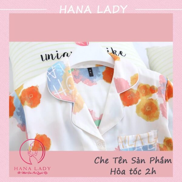 Đồ ngủ pijama lụa hoa ombre cao cấp PJ543 25