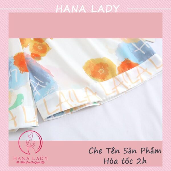 Đồ ngủ pijama lụa hoa ombre cao cấp PJ543 21