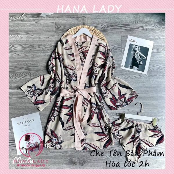 Áo choàng ngủ voan lụa cao cấp kèm quần sexy gợi cảm VN476 25