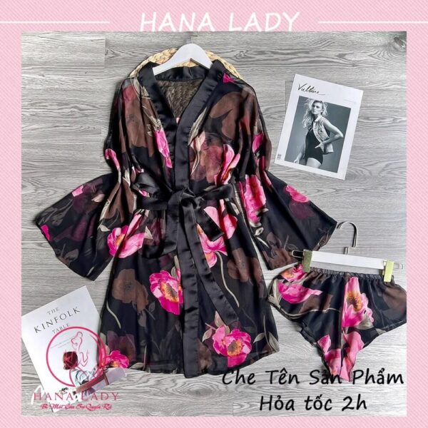 Áo choàng ngủ voan lụa cao cấp kèm quần sexy gợi cảm VN476 24