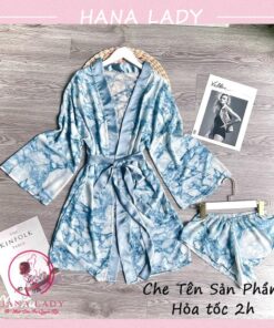 Áo choàng ngủ voan lụa cao cấp kèm quần sexy gợi cảm VN476 15
