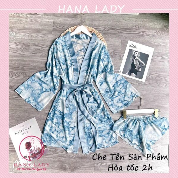 Áo choàng ngủ voan lụa cao cấp kèm quần sexy gợi cảm VN476 23