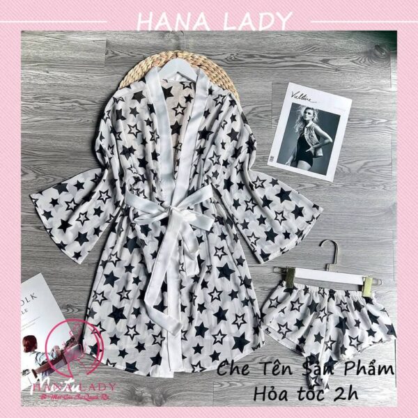 Áo choàng ngủ voan lụa cao cấp kèm quần sexy gợi cảm VN476 22