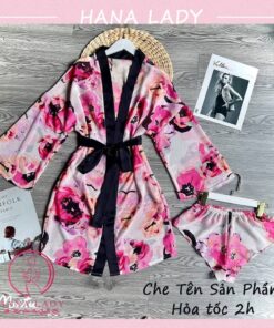 Áo choàng ngủ voan lụa cao cấp kèm quần sexy gợi cảm VN476 12