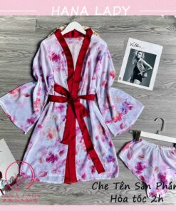 Áo choàng ngủ voan lụa cao cấp kèm quần sexy gợi cảm VN476 11
