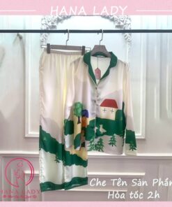Pijama mặc nhà lụa satin nhiều họa tiết 6 Pijama mặc nhà lụa satin nhiều họa tiết 16