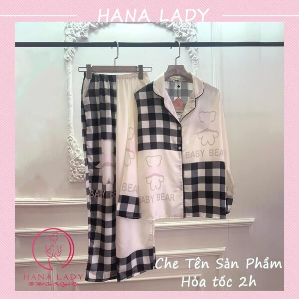 Pijama mặc nhà lụa satin nhiều họa tiết 28