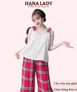 Bộ ngủ hai dây nữ - Pijama lụa mặc nhà nhiều họa tiết đáng yêu VN479 11