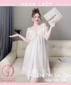 Váy ngủ nữ quyến rũ - Đầm ngủ sexy voan lụa cao cấp trễ vai gợi cảm VN482 13