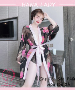 Aó choàng ngủ voan lụa cao cấp kèm quần VN480-01 9