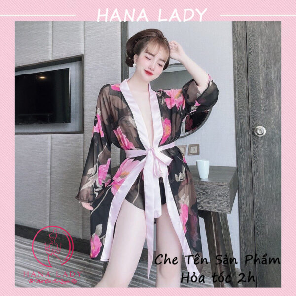 Aó choàng ngủ voan lụa cao cấp kèm quần VN480-01 12