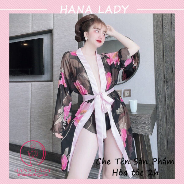 Aó choàng ngủ voan lụa cao cấp kèm quần VN480-01 10