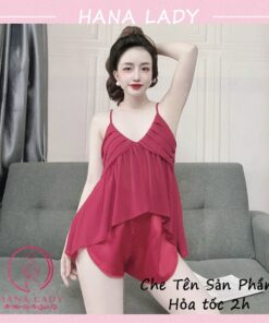 Bộ ngủ 2 dây nữ - Đồ mặc nhà lụa sexy gợi cảm VN478 11 Bộ ngủ 2 dây nữ - Đồ mặc nhà lụa sexy gợi cảm VN478 21