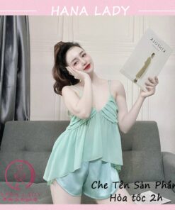Bộ ngủ 2 dây nữ - Đồ mặc nhà lụa sexy gợi cảm VN478 10 Bộ ngủ 2 dây nữ - Đồ mặc nhà lụa sexy gợi cảm VN478 20