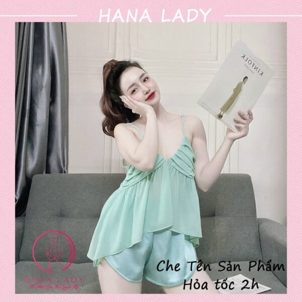 Bộ ngủ 2 dây nữ - Đồ mặc nhà lụa sexy gợi cảm VN478 13 Bộ ngủ 2 dây nữ - Đồ mặc nhà lụa sexy gợi cảm VN478 23