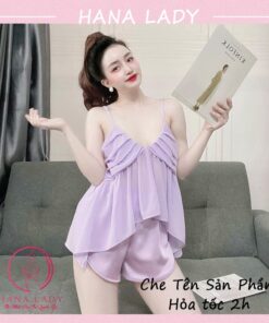 Bộ ngủ 2 dây nữ - Đồ mặc nhà lụa sexy gợi cảm VN478 8 Bộ ngủ 2 dây nữ - Đồ mặc nhà lụa sexy gợi cảm VN478 18