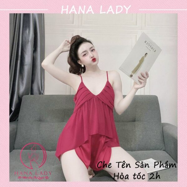 Bộ ngủ 2 dây nữ - Đồ mặc nhà lụa sexy gợi cảm VN478 19 Bộ ngủ 2 dây nữ - Đồ mặc nhà lụa sexy gợi cảm VN478 29