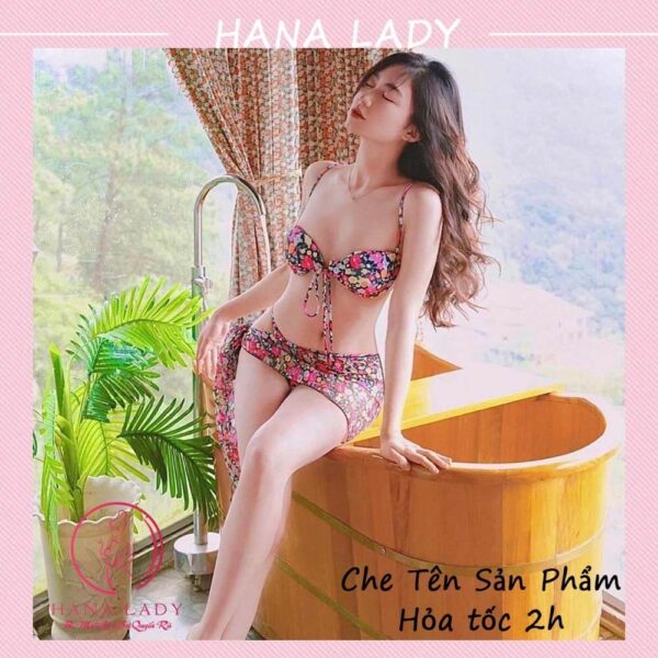 Bikini sexy - Đồ tắm đi biển dây quyến rũ nâng ngực hoa xinh BN139 16