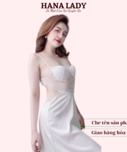 Váy ngủ lụa sexy, đầm ngủ 2 dây mút ngực nâng gợi cảm VN485 11