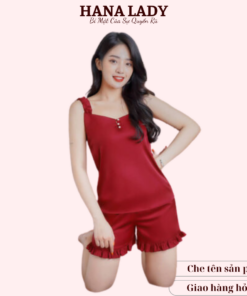 Bộ ngủ 2 dây lụa tơ cao cấp - Đồ ngủ nữ gợi cảm thoải mái mùa hè VN486 9