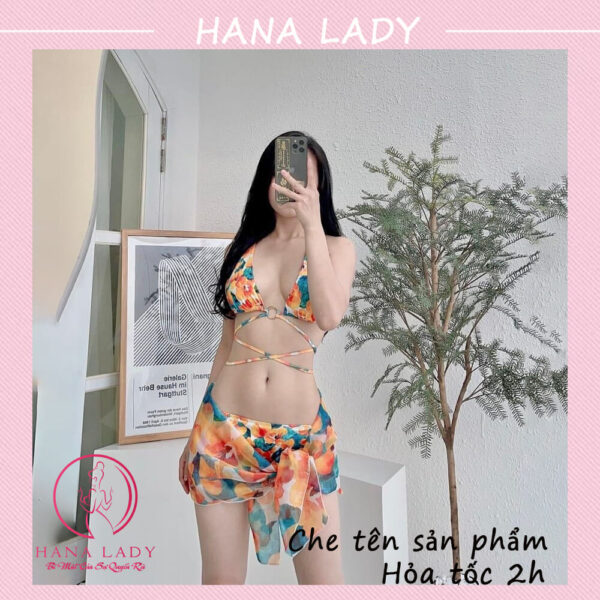 Bikini sexy 3 mảnh kèm choàng cao cấp BN141 11
