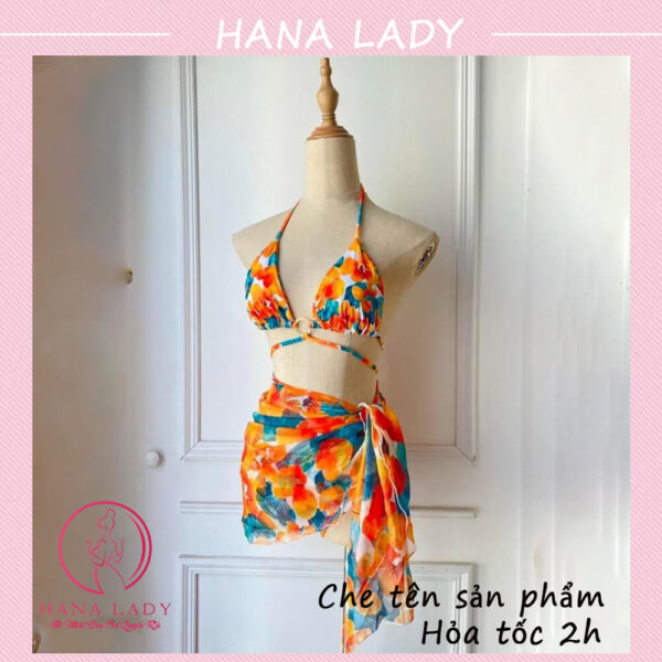 Bikini sexy 3 mảnh kèm choàng cao cấp BN141 12