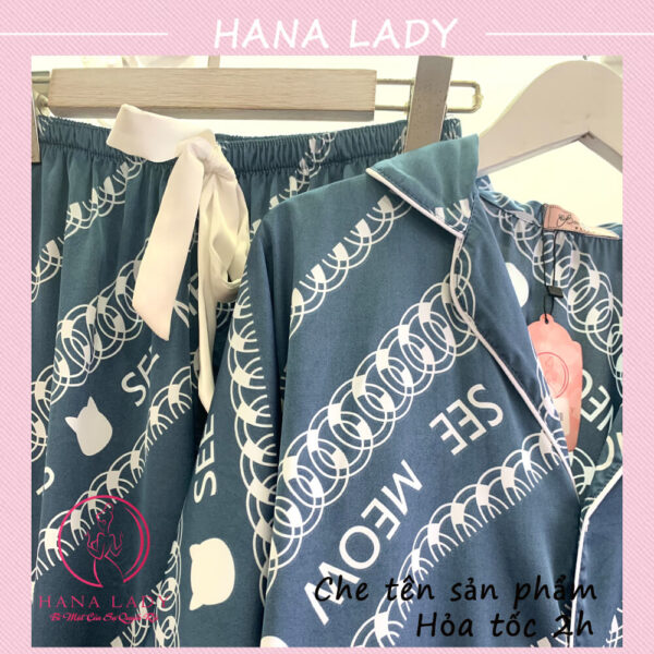 Pijama lụa cánh dơi cao cấp mềm mại thoải mái PJ555 13