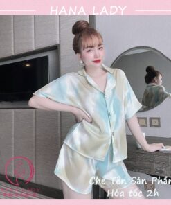 Pijama lụa tay ngắn hè cúc bọc họa tiết hoa văn may kỹ PJ561 5 Pijama lụa tay ngắn hè cúc bọc họa tiết hoa văn may kỹ PJ561 9