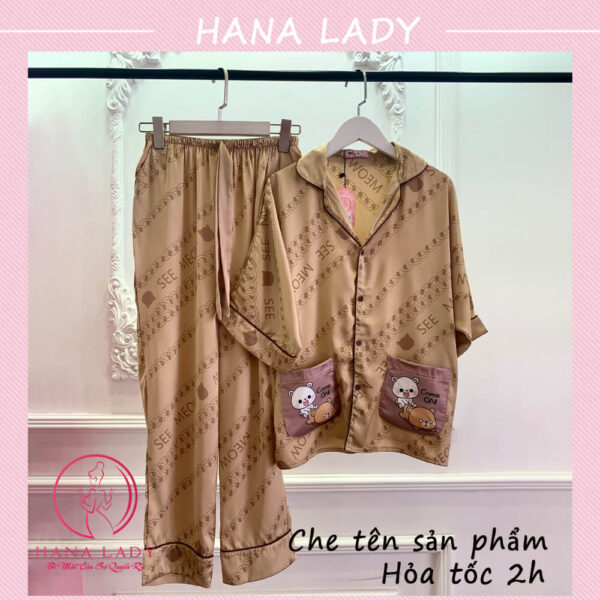 Pijama lụa cánh dơi cao cấp mềm mại thoải mái PJ555 10