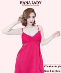 Váy ngủ kèm choàng lụa cao cấp quyến rũ (Tặng quần lụa) VN489 15