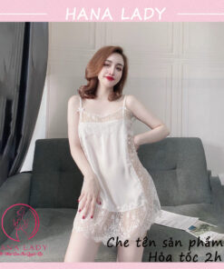 Váy ngủ lụa sexy cao cấp - Đầm ngủ nữ quyến rũ xẻ hông gợi cảm kèm quần lọt khe VN488 14