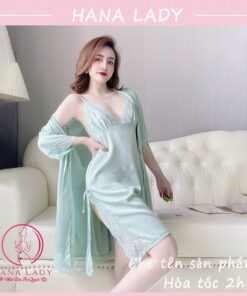 Váy ngủ kèm choàng lụa cao cấp (tặng quần lụa) VN496 3 Váy ngủ kèm choàng lụa cao cấp (tặng quần lụa) VN496 13