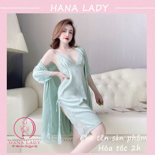 Váy ngủ kèm choàng lụa cao cấp (tặng quần lụa) VN496 20 Váy ngủ kèm choàng lụa cao cấp (tặng quần lụa) VN496 30
