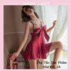 Váy ngủ sexy, đầm ngủ 2 dây gợi cảm quyến rũ voan lụa kèm quần lọt khe VN504 2