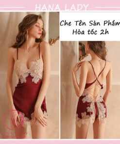 Váy ngủ sexy, đầm ngủ lụa xẻ tà đan dây cao cấp VN510 6 Váy ngủ sexy, đầm ngủ lụa xẻ tà đan dây cao cấp VN510 12