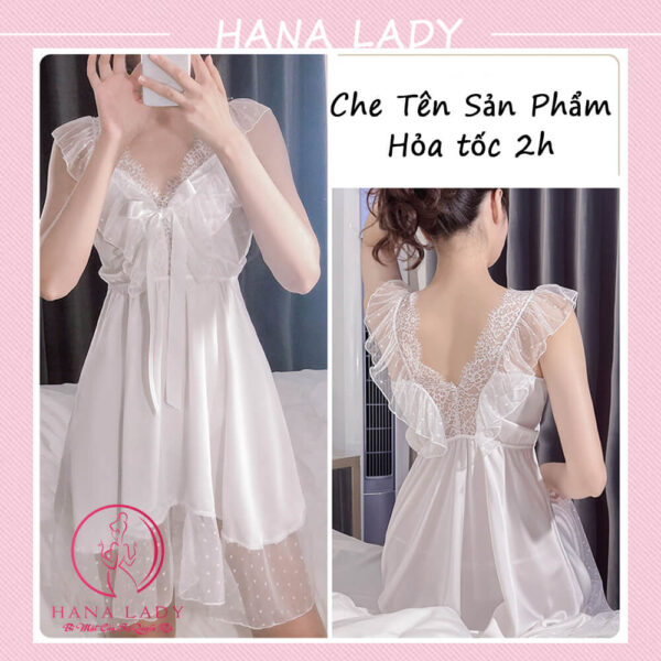 Váy ngủ lụa phối ren, đầm ngủ mặc nhà tiểu thư cao cấp VN514 9 Váy ngủ lụa phối ren, đầm ngủ mặc nhà tiểu thư cao cấp VN514 15