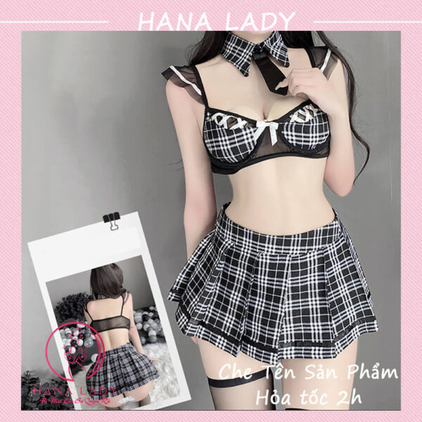 Đồ ngủ cosplay nữ sinh caro gợi cảm CP277 14