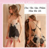 Váy ngủ sexy, đầm ngủ lụa xẻ tà đan dây cao cấp VN510 1