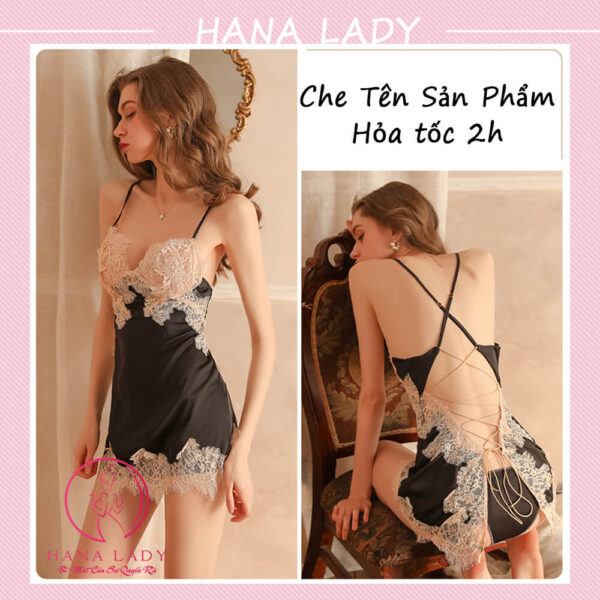 Váy ngủ sexy, đầm ngủ lụa xẻ tà đan dây cao cấp VN510 9 Váy ngủ sexy, đầm ngủ lụa xẻ tà đan dây cao cấp VN510 15