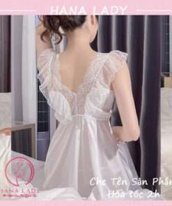 Váy ngủ lụa phối ren, đầm ngủ mặc nhà tiểu thư cao cấp VN514 5 Váy ngủ lụa phối ren, đầm ngủ mặc nhà tiểu thư cao cấp VN514 11