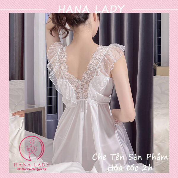 Váy ngủ lụa phối ren, đầm ngủ mặc nhà tiểu thư cao cấp VN514 10 Váy ngủ lụa phối ren, đầm ngủ mặc nhà tiểu thư cao cấp VN514 16