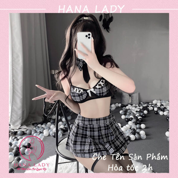 Đồ ngủ cosplay nữ sinh caro gợi cảm CP277 15