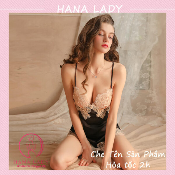 Váy ngủ sexy, đầm ngủ lụa xẻ tà đan dây cao cấp VN510 10 Váy ngủ sexy, đầm ngủ lụa xẻ tà đan dây cao cấp VN510 16