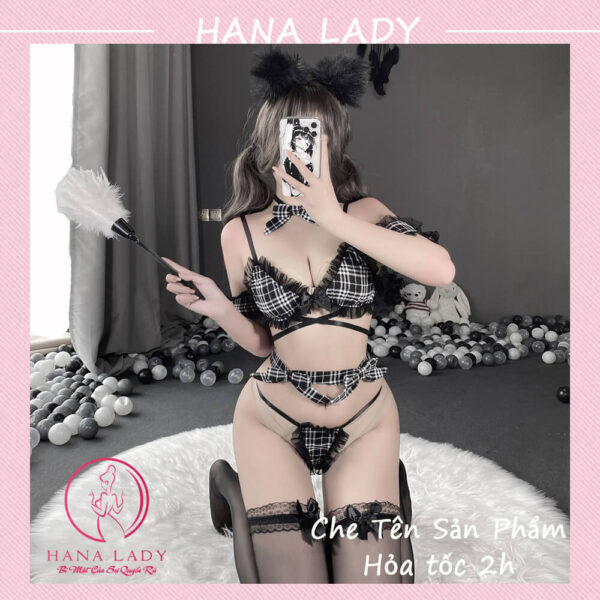 Đồ ngủ sexy - Bộ đồ lót hóa trang caro gợi cảm CP279 11 Đồ ngủ sexy - Bộ đồ lót hóa trang caro gợi cảm CP279 17