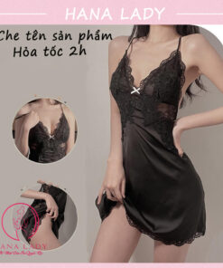 Váy ngủ lụa phối ren gợi cảm VN508 5 Váy ngủ lụa phối ren gợi cảm VN508 10