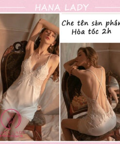 Váy ngủ lụa phối ren gợi cảm VN508 3 Váy ngủ lụa phối ren gợi cảm VN508 8