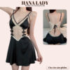 Váy ngủ lụa gợi cảm, đầm ngủ 2 dây phối ren sexy VN522 2 Váy ngủ lụa gợi cảm, đầm ngủ 2 dây phối ren sexy VN522 2